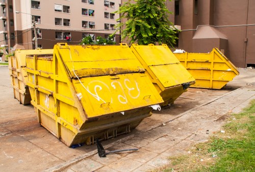 Rubbish clearance team at work in Central London