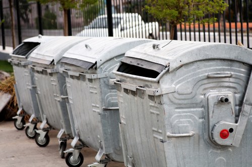 Recycling center processing materials in Central London