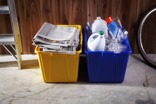 Modern recycling facility for construction debris.