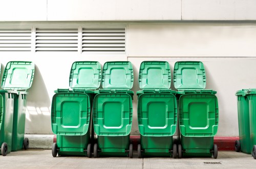 Professional waste clearance team at work